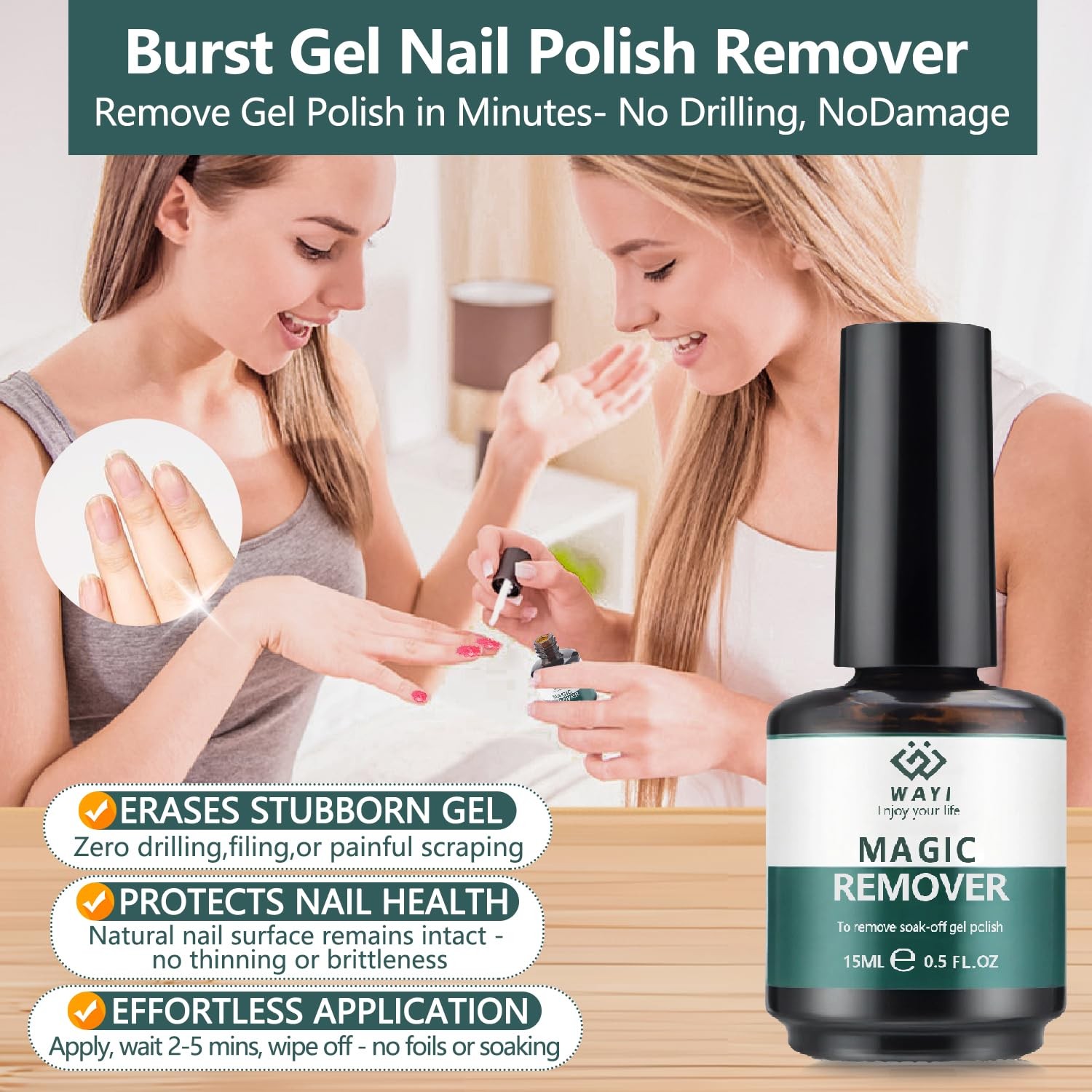 Gel Nail Polish Remover Kit – 2PCS with Tool