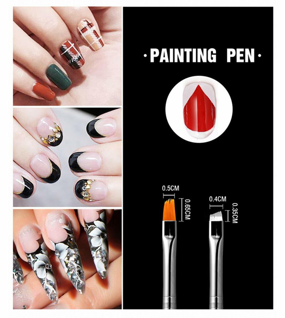 20PCS Nail Art Design Dotting Painting Drawing Polish Brush Pen Tools US STOCK