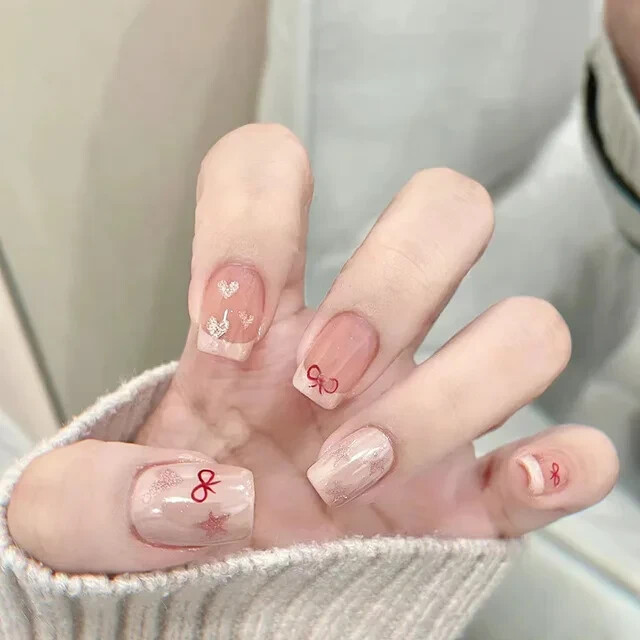 9 Boxes False Nail Tips Full Cover Acrylic 24Pcs per box… Nails Decoration