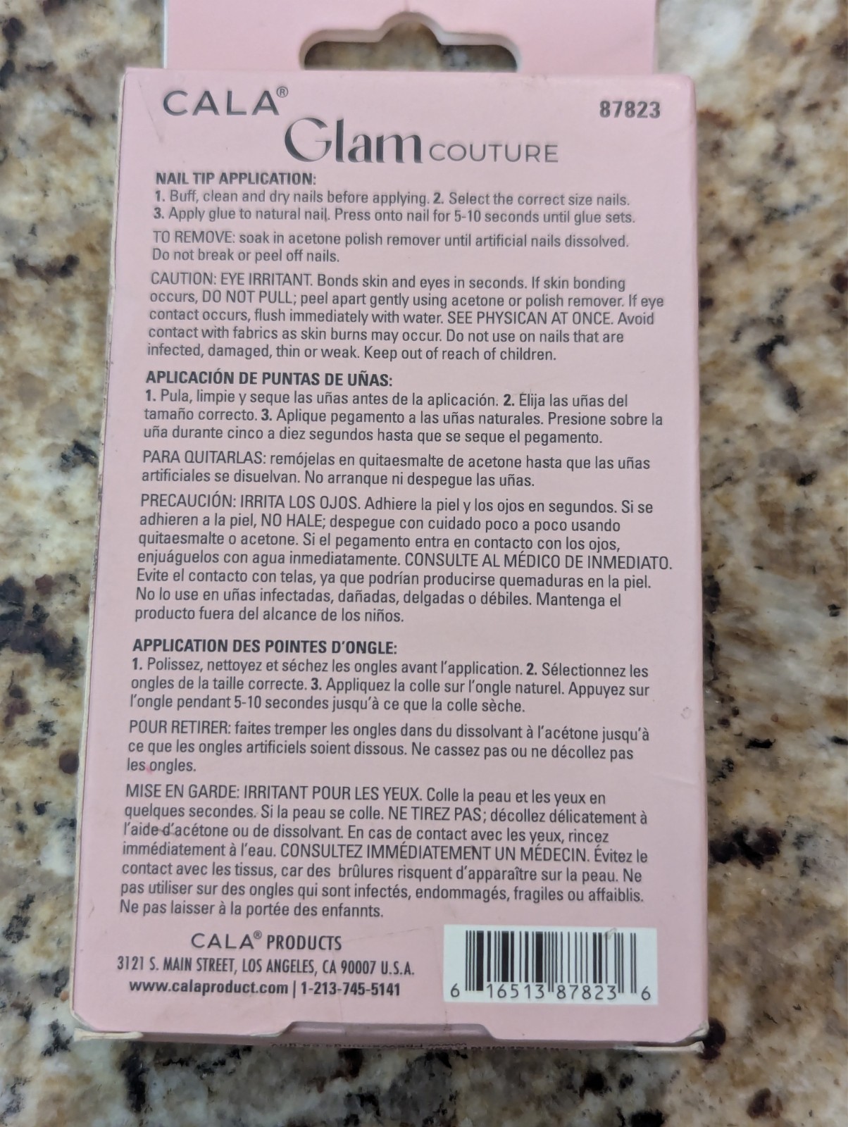 Cala Glam Couture Valentine Heart Nails Pink 24 count Medium