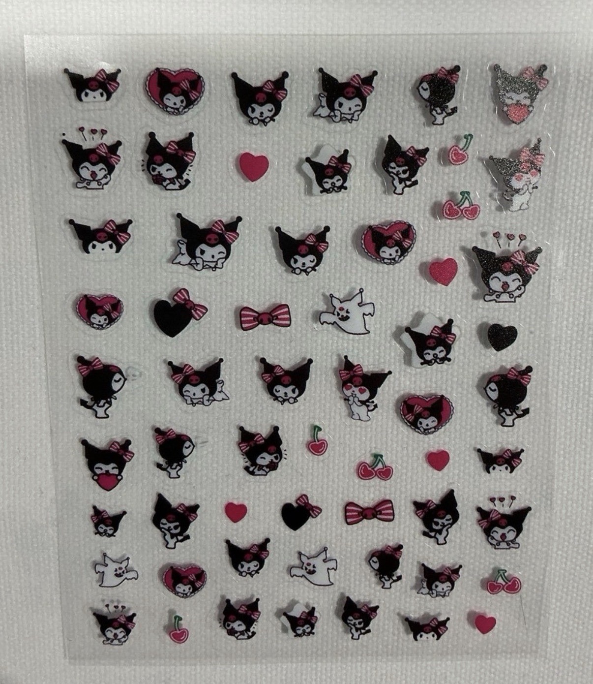 60 Kuromi nail art stickers decal hello kitty Sanrio