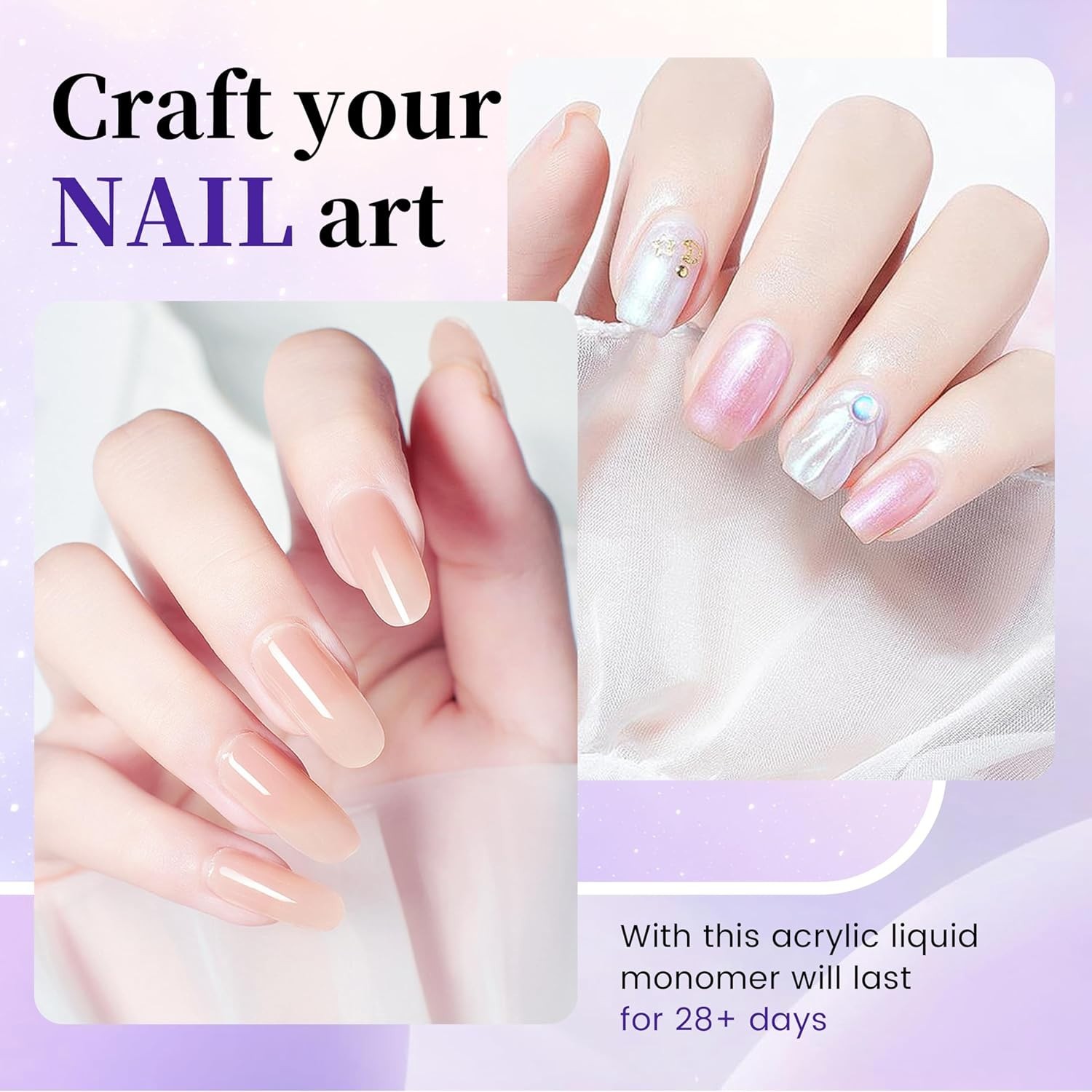 Professional 40ml Acrylic Liquid Monomer for Salon and Home Use – Fast Dry