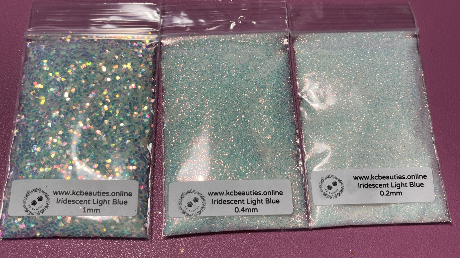 Iridescent White Navy 0.2MM Fine Glitter for nail acrylic gel craft US Seller 5g