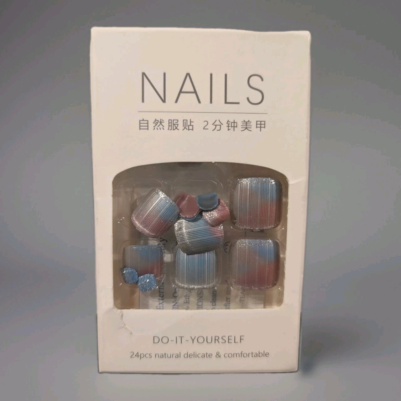 6 Press-On Nails & Nail Wraps Mixed Brands Lot of 6 Assorted Styles Mani & Pedi