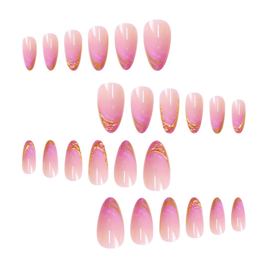 Elegant French Gradient Gold Nail Patches Wholesale from Factory