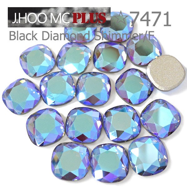 J.HOO Crystal 7471 Cushion Flat Back Rhinestones 10mm Nail Art (6pcs)