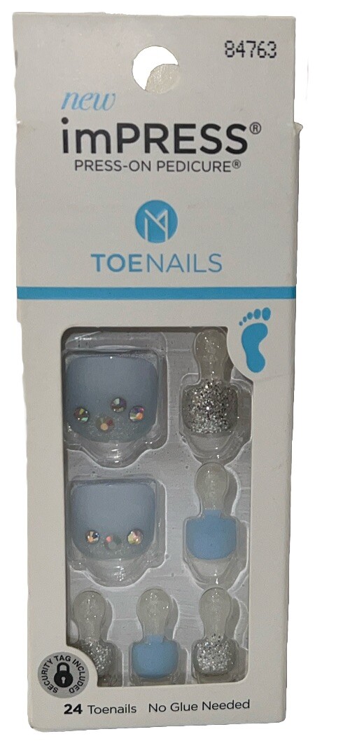 Kiss Impress Press On Pedicure Toenails #84763 Miami Heat (New/Sealed/See Photos