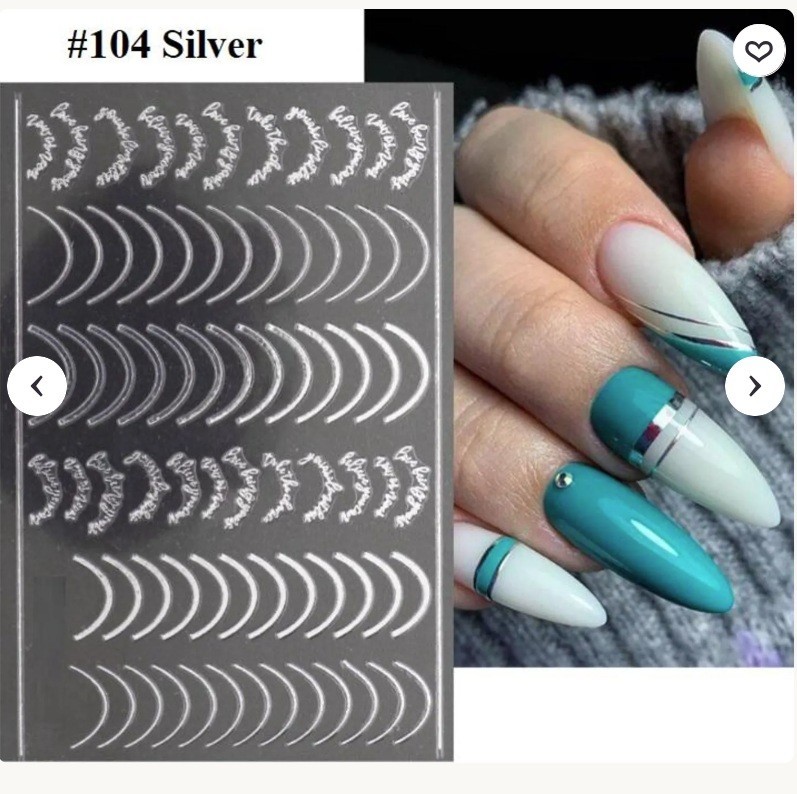 3D Stripe Line Nail Art Stickers: DIY Adhesive Decals (Group 2)