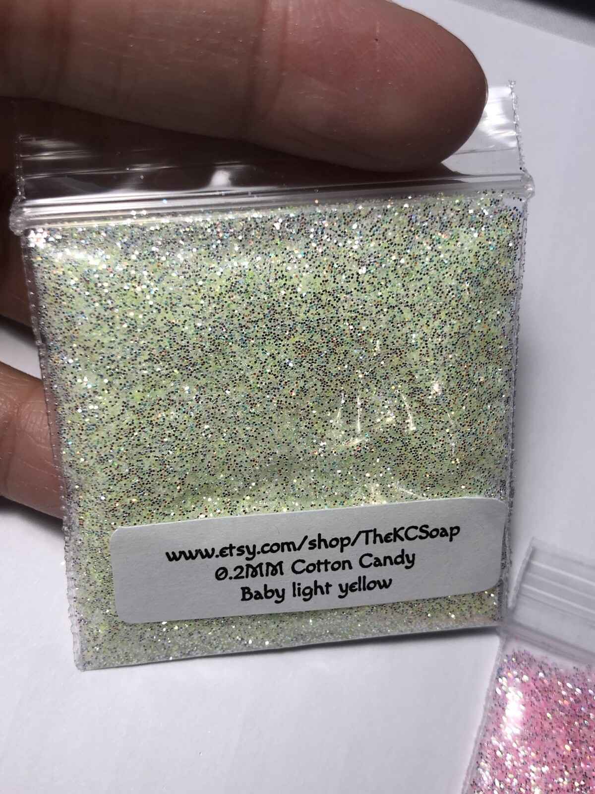 5g 0.2mm Baby Bright Yellow Cotton Candy Nail Glitter Acrylic Gel Nail Art Craft