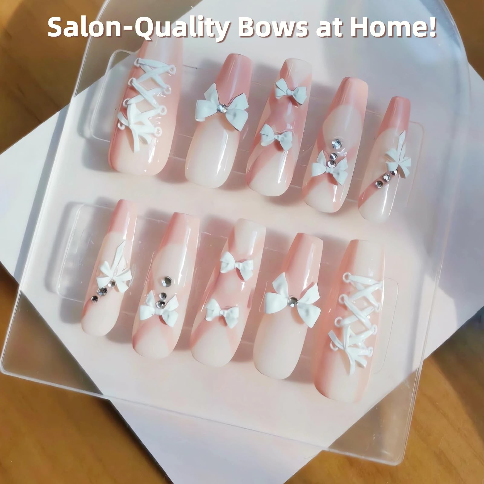 3D Bow Silicone Nail Molds, Cute Bow Nail Art Sculpture Mold for Resin Epoxy,…