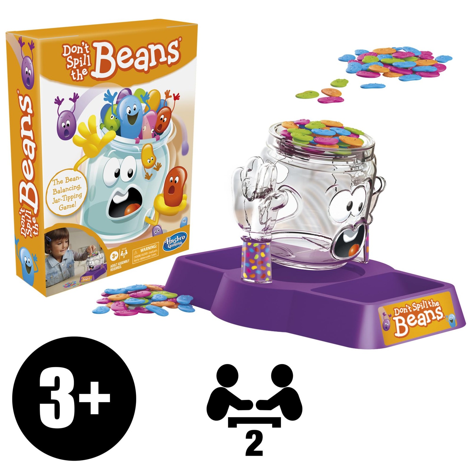 Hasbro Gaming Don’t Spill The Beans 7.875 x 2.5 x 10.5 inches, Multicoloured