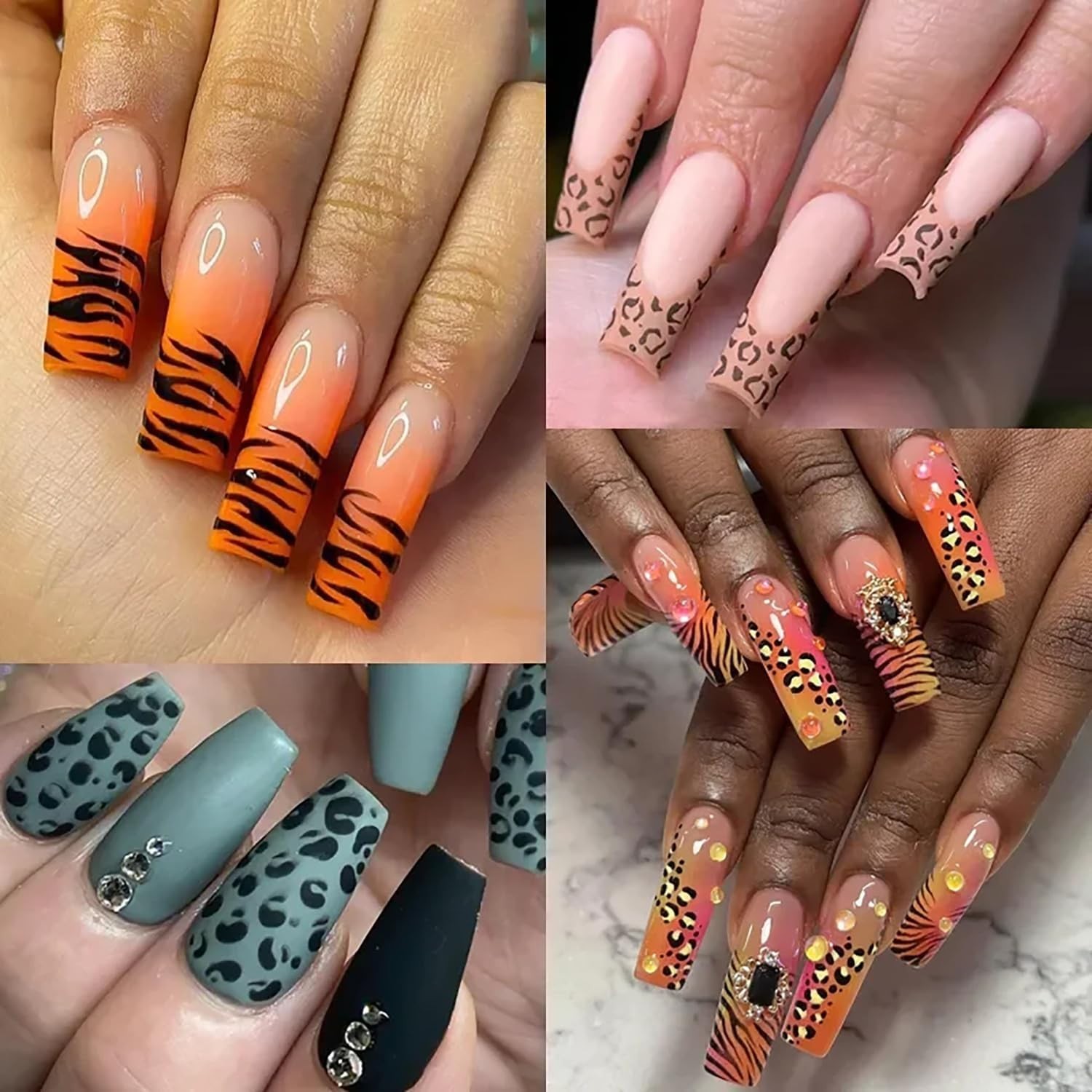 144-Design Airbrush Nail Stencil Set – DIY Nail Art Stickers & Decals for Hom…
