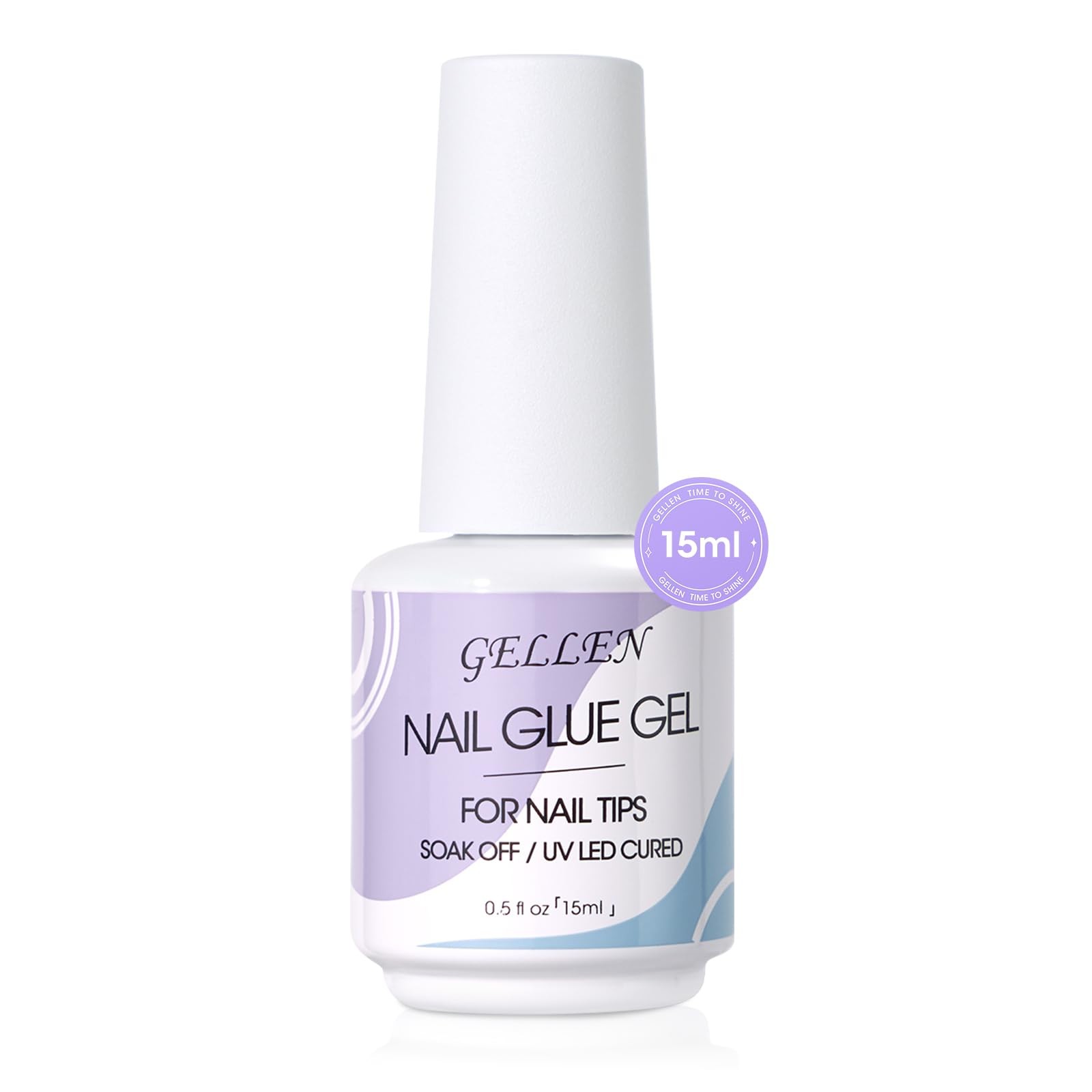 Gellen 5 in 1 Nail Glue for Nail Tips, 15ML Curing Needed UV Glue Gel | For C…
