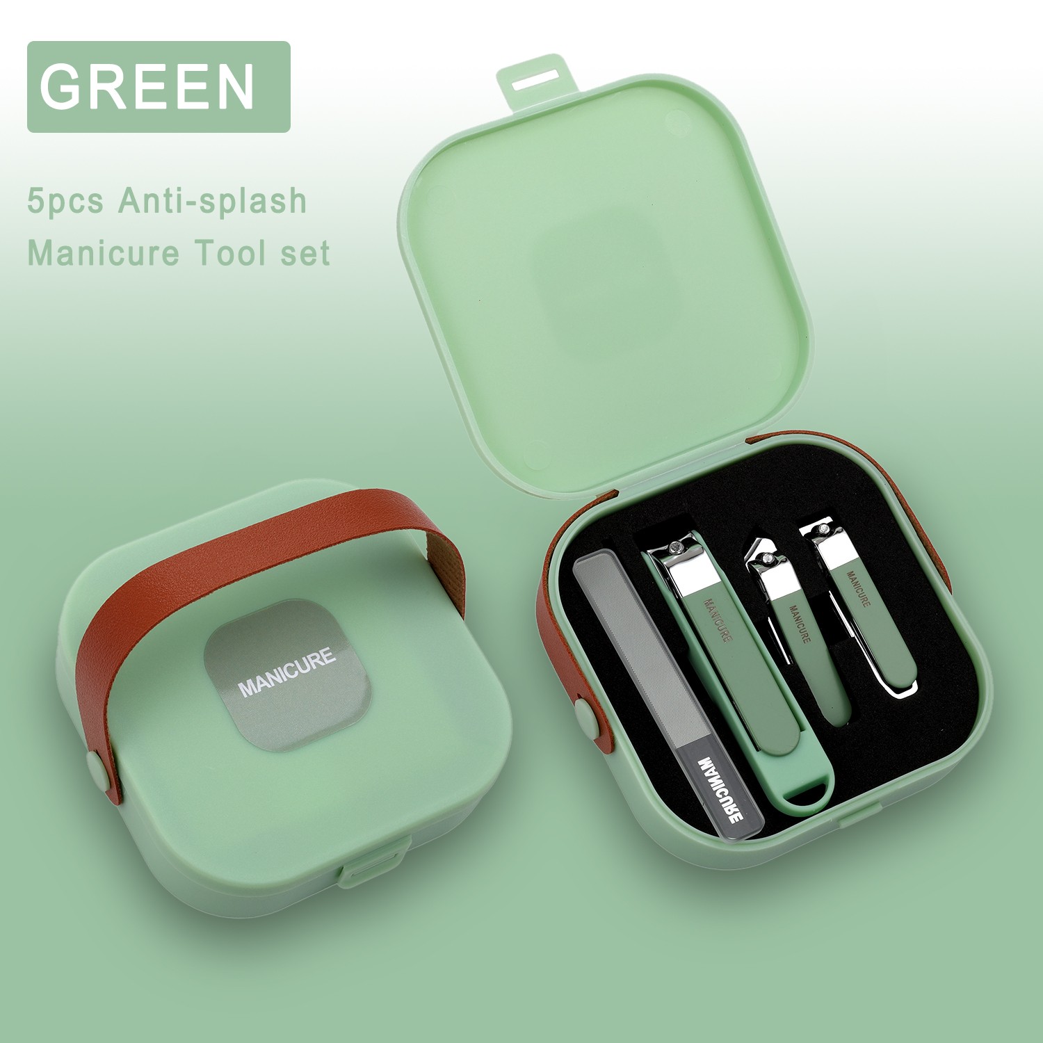 5Pcs Carbon Steel Home Use Nail Clipper Multi-Functional Portable Nail Care Set