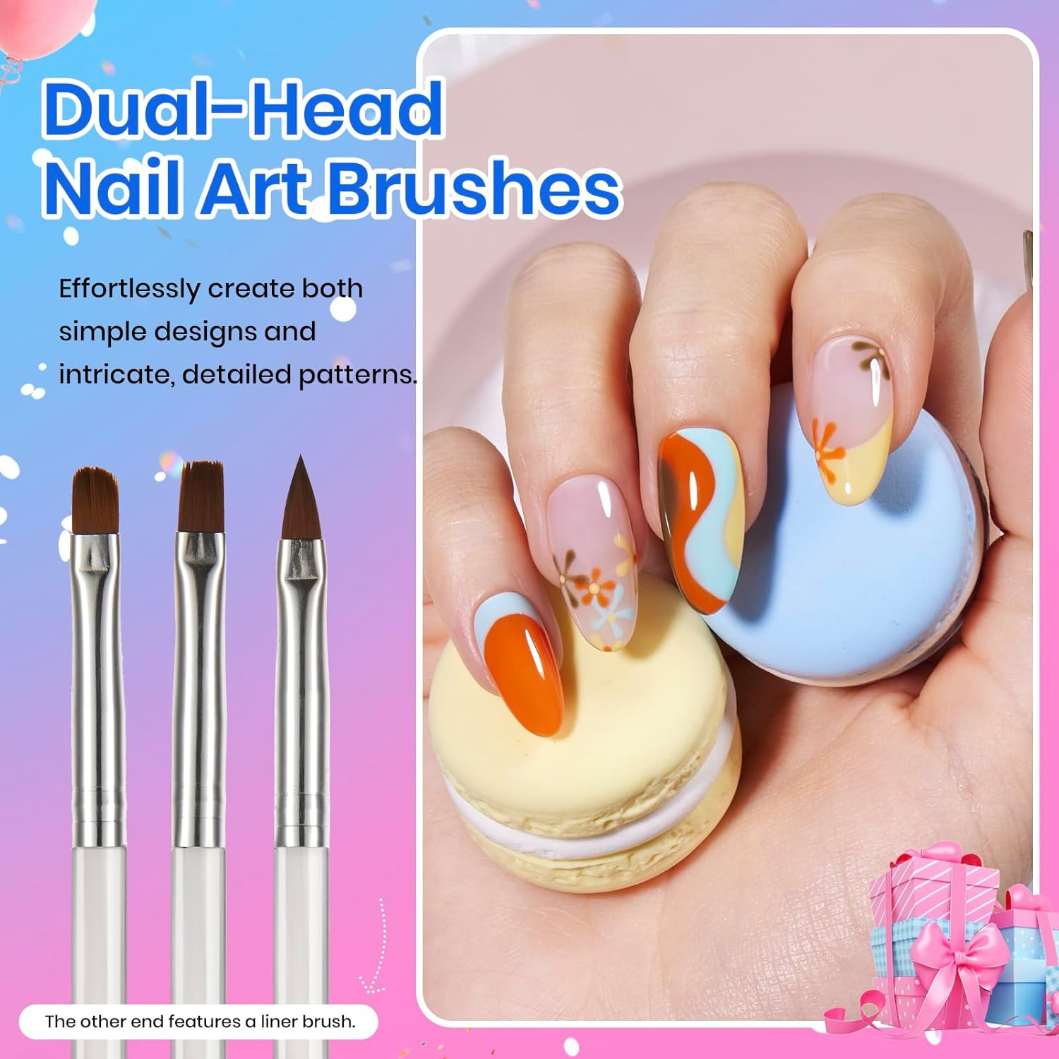 Beetles 31Pcs Nail Art Brushes, Dotting Tools, Nail Art Pens, Dust Brush, Stripi