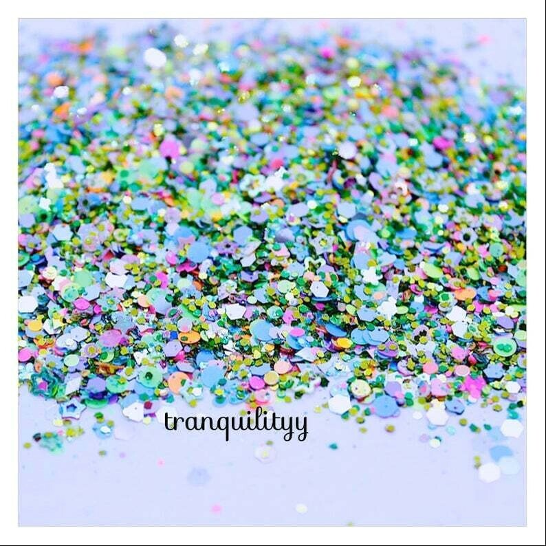 Glitter Mix/Nail Art/Resin Art/Tumblrs/Electric Forest Glitter Mix/ 2 Teaspoon