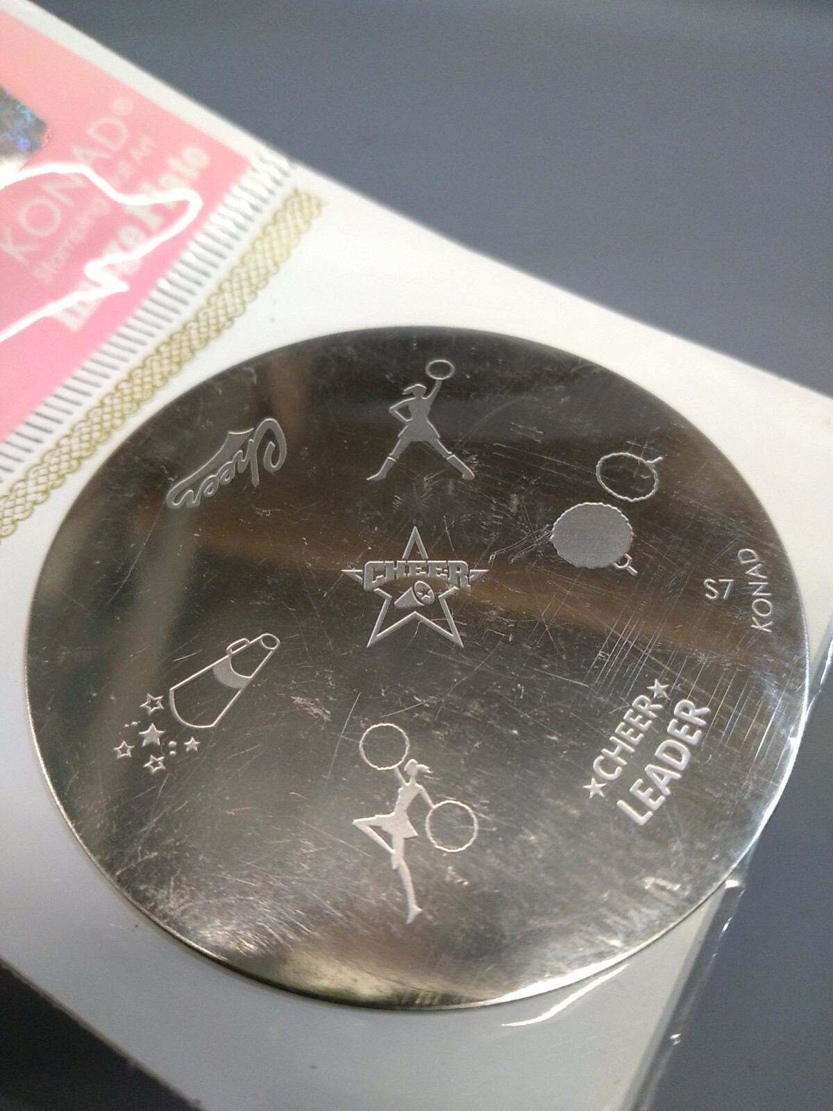 Konad S7 Stamping Nail Art Image Plate Cheer Leader Style