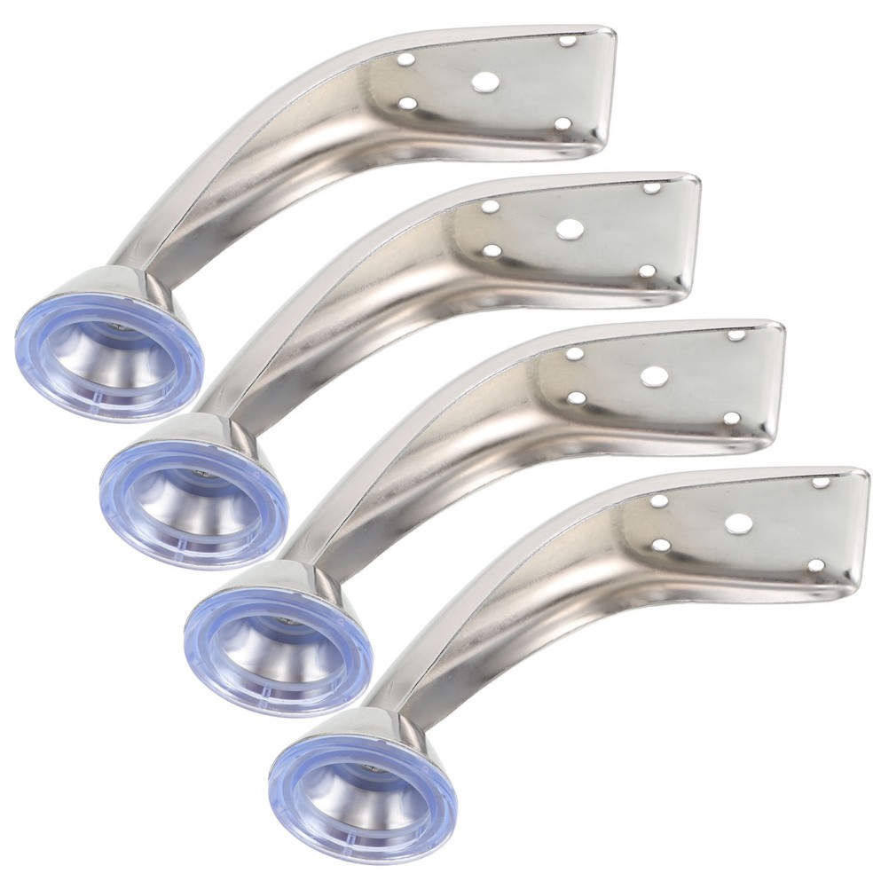 4pcs Nail Hand Rest Stand Legs, Iron Curved Mounting Brackets for Manicure Arm