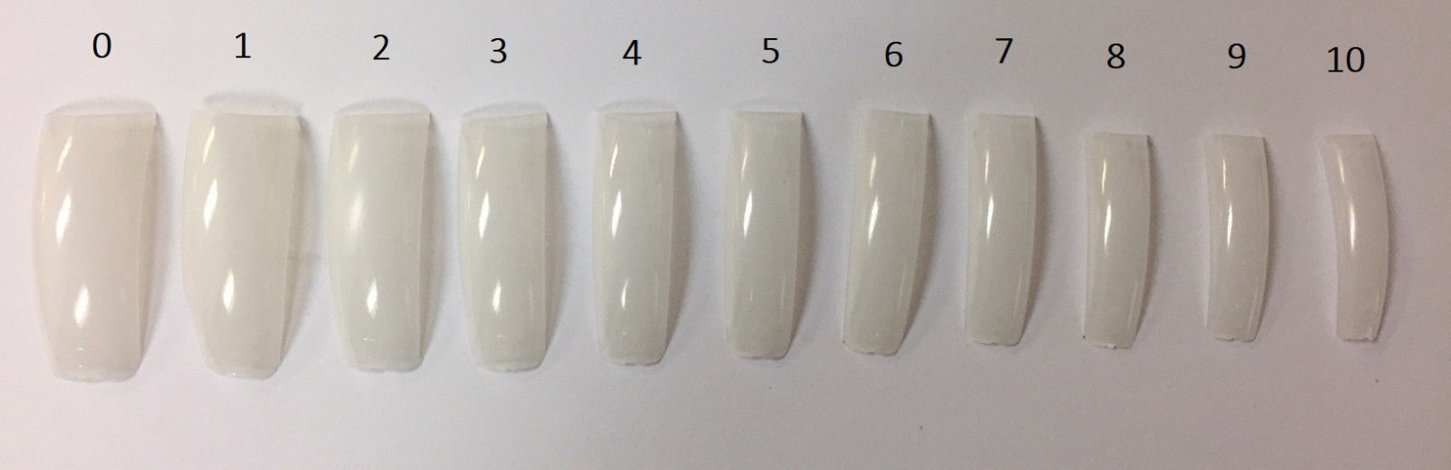 Lamour Natural Tips – 500ct each size – (CHOOSE FROM SIZE 0-10) *
