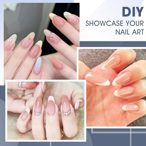 Gel Nail Tips: 240 PCS Pre-Shaped False Acrylic Nail Tips Clear Short Almond
