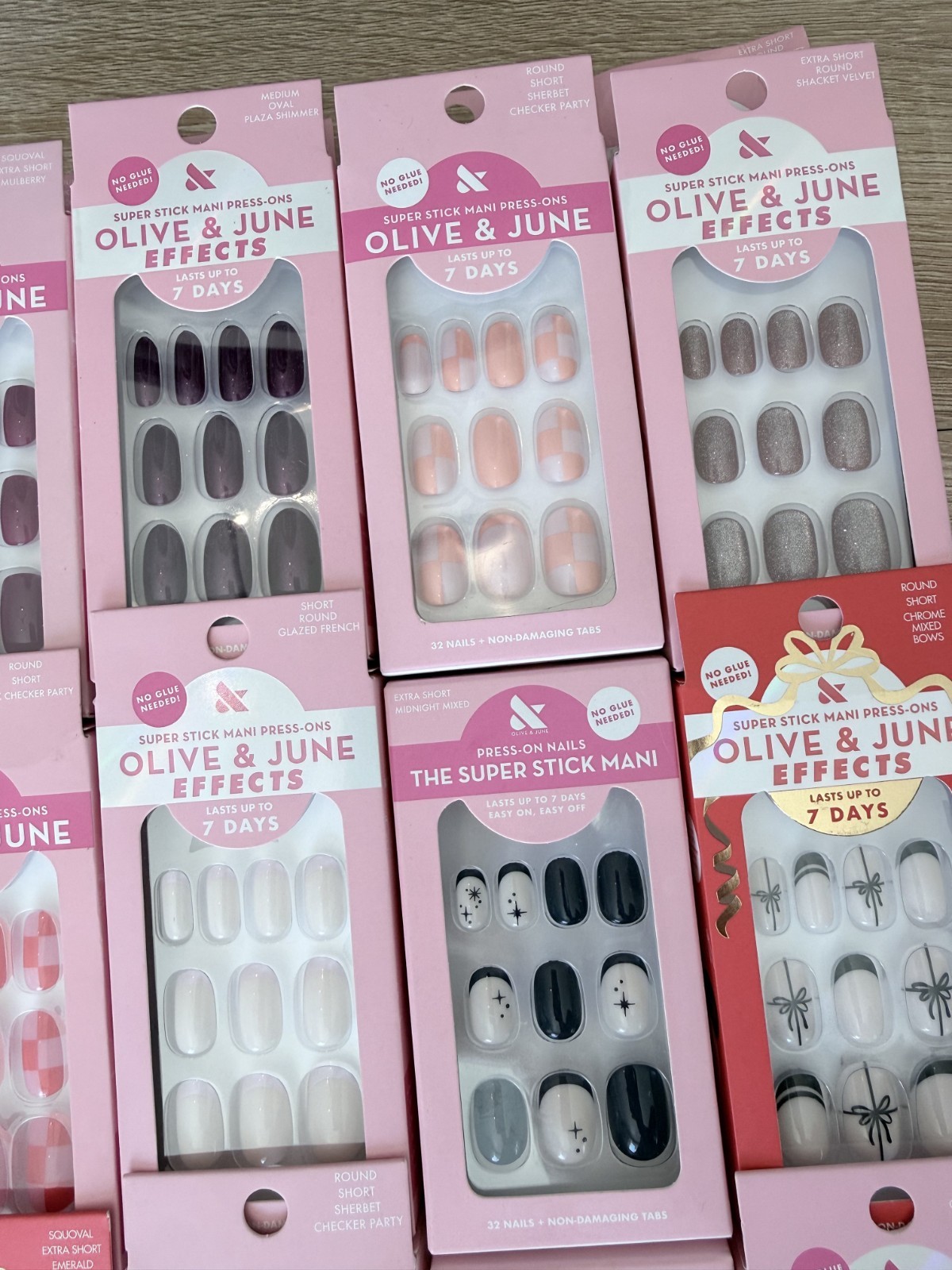 Lot of 45- Olive and June Super Stick Mani Press-Ons 7 Days Assorted Colors