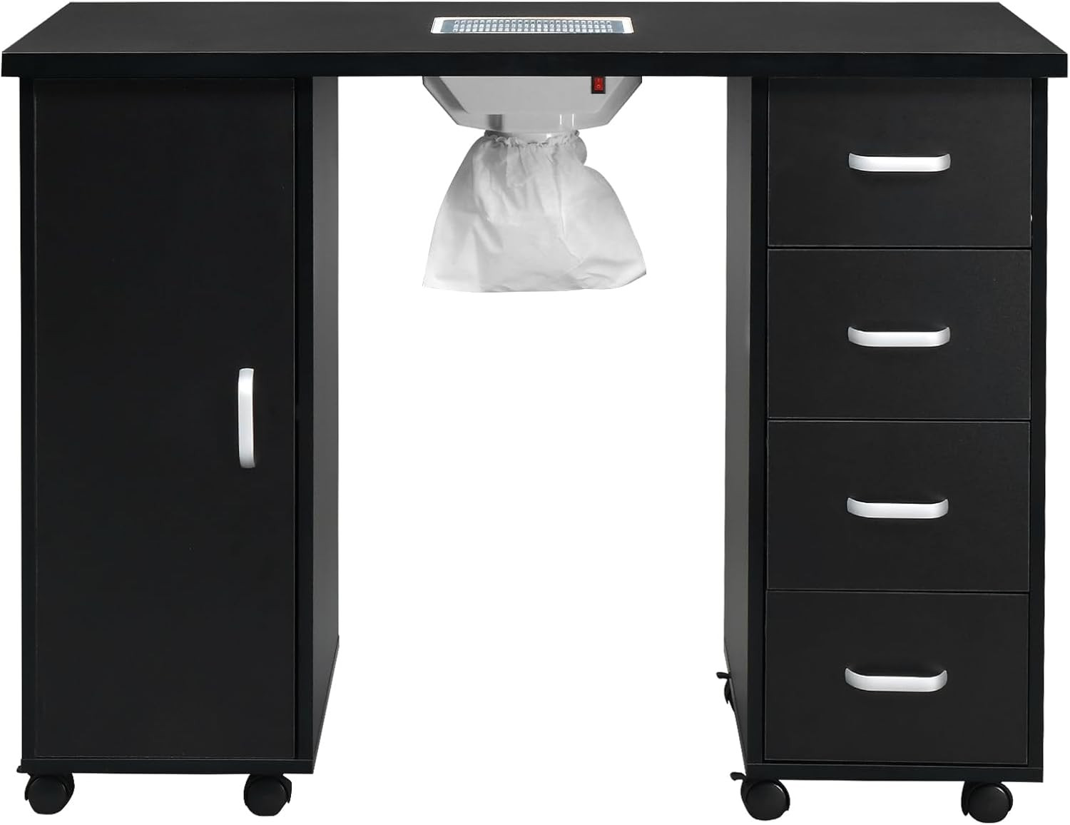Nail Desk Manicure Table – Nail Tech Desk with Dust Collector – Nail Table with
