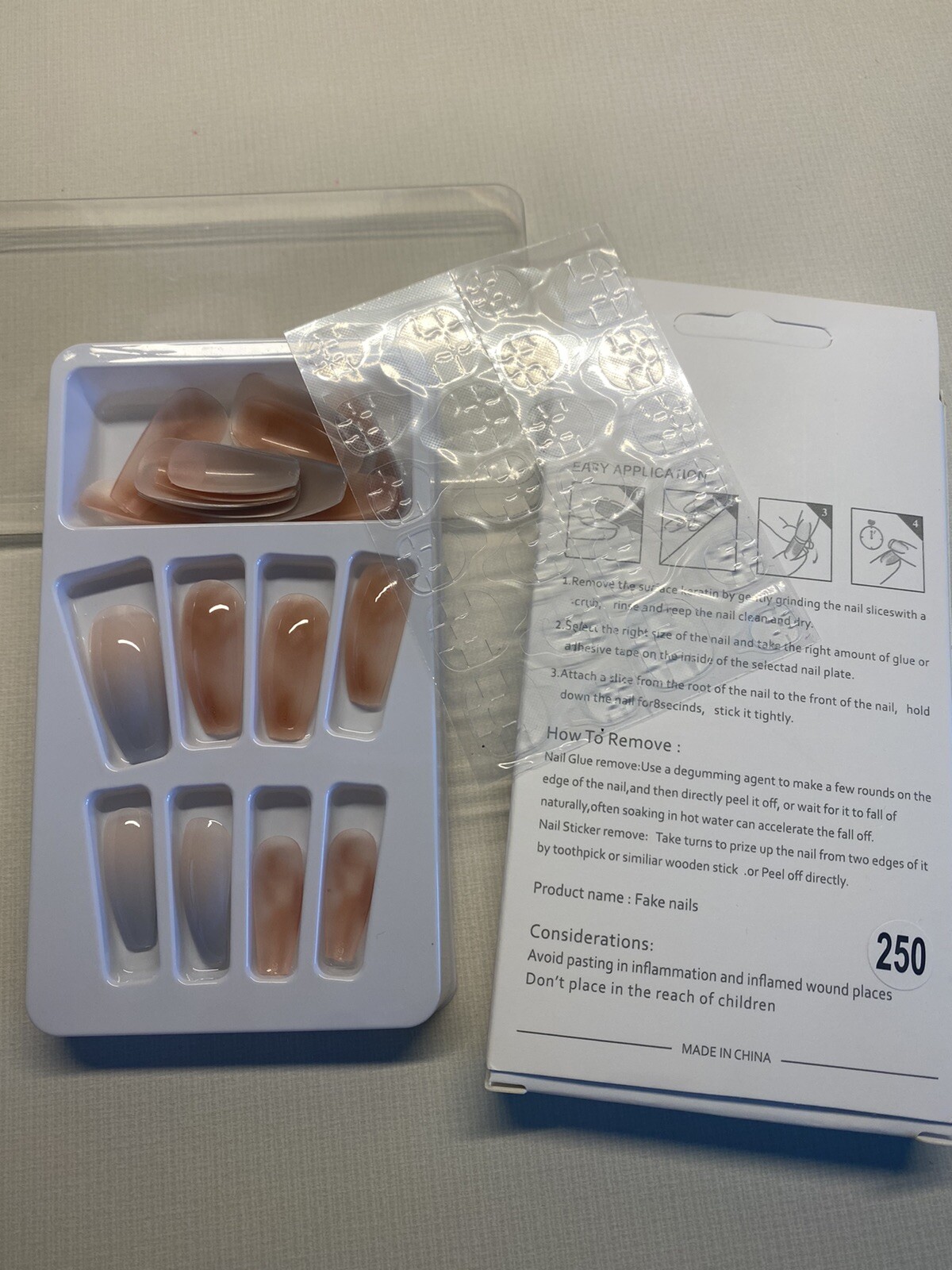 3 packs Press Nail / False Nails with adhesive sticker included