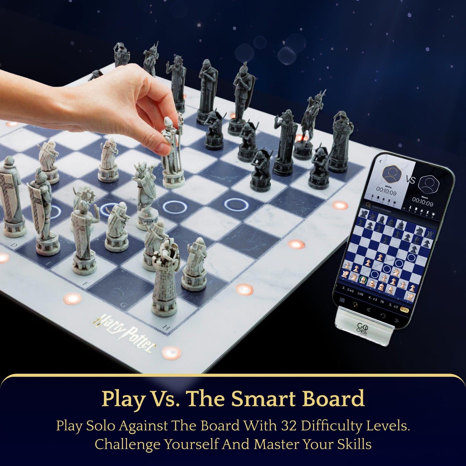 Harry Potter Electronic Chess Board Game. Standard (35mm x 35mm square size)