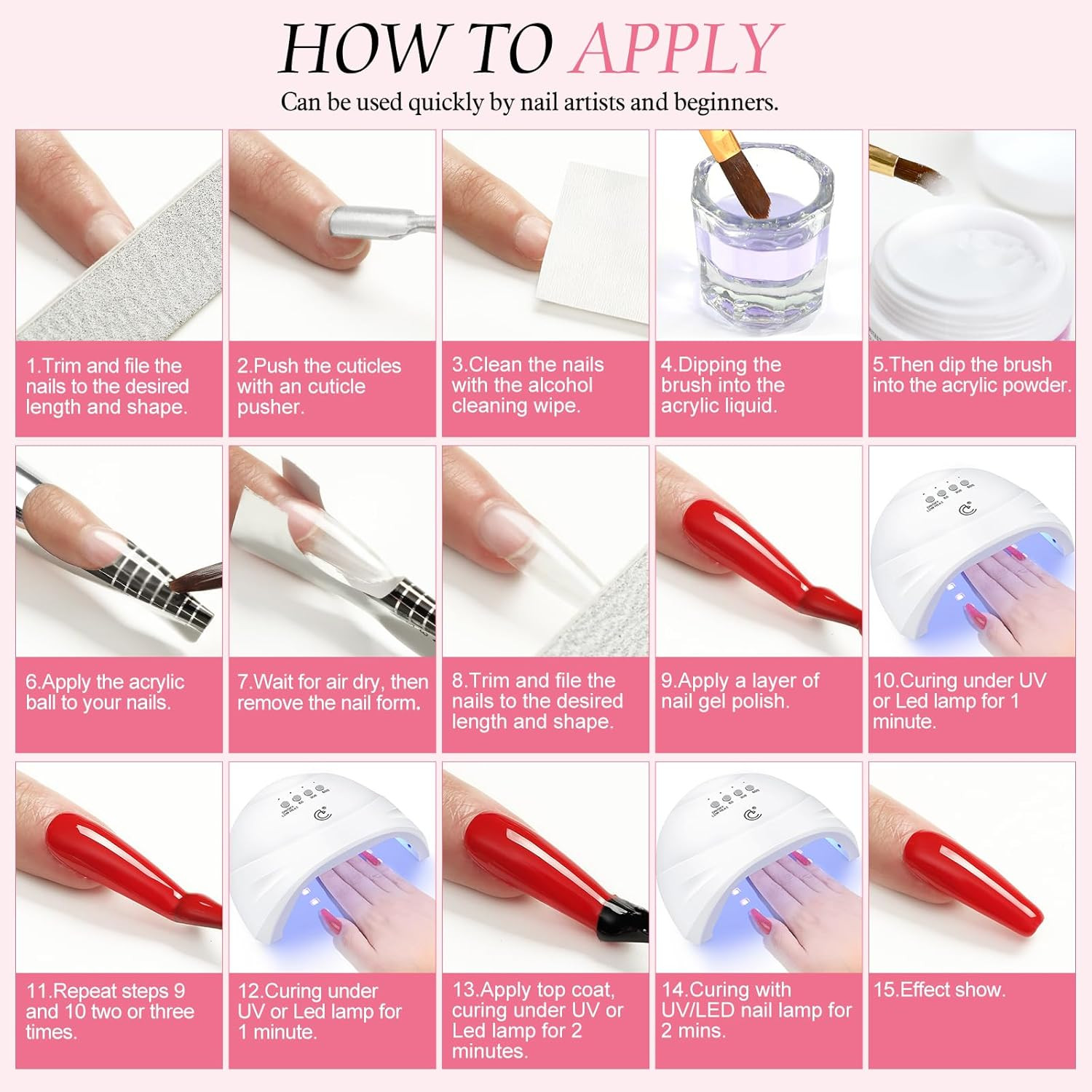 Acrylic Nail Kit for Beginners with Everything ,Professional Nail Kit Acrylic Se