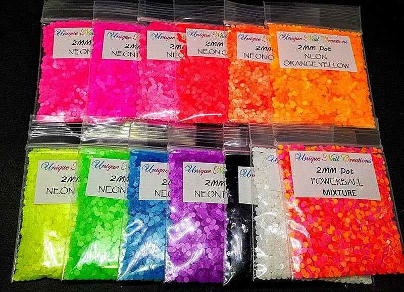 2MM DOT Shape Glitter~You Choose Color~Nail Art•Face•Festival•Crafts