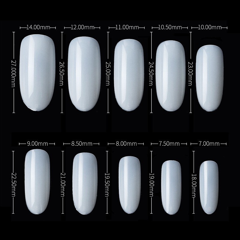 500x False Nail Tips Stiletto Coffin Oval Almond Square Nail Acrylic False Nails