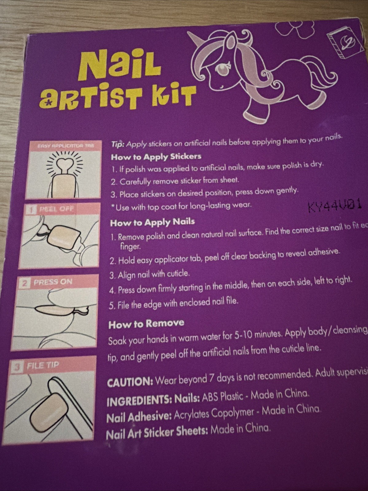 KISS-IMPRESS-MINI-PRESS-ON MANICURE-NAIL ARTIST KIT-KIDS-3D UNICORN ACCENTS-NIB!