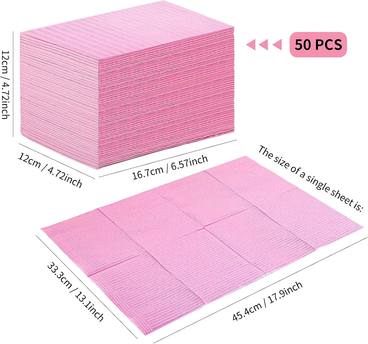 50PCS Disposable Nail Mats, Foldable Nail Paper Towels, 13″X18″ Table Acrylic Na