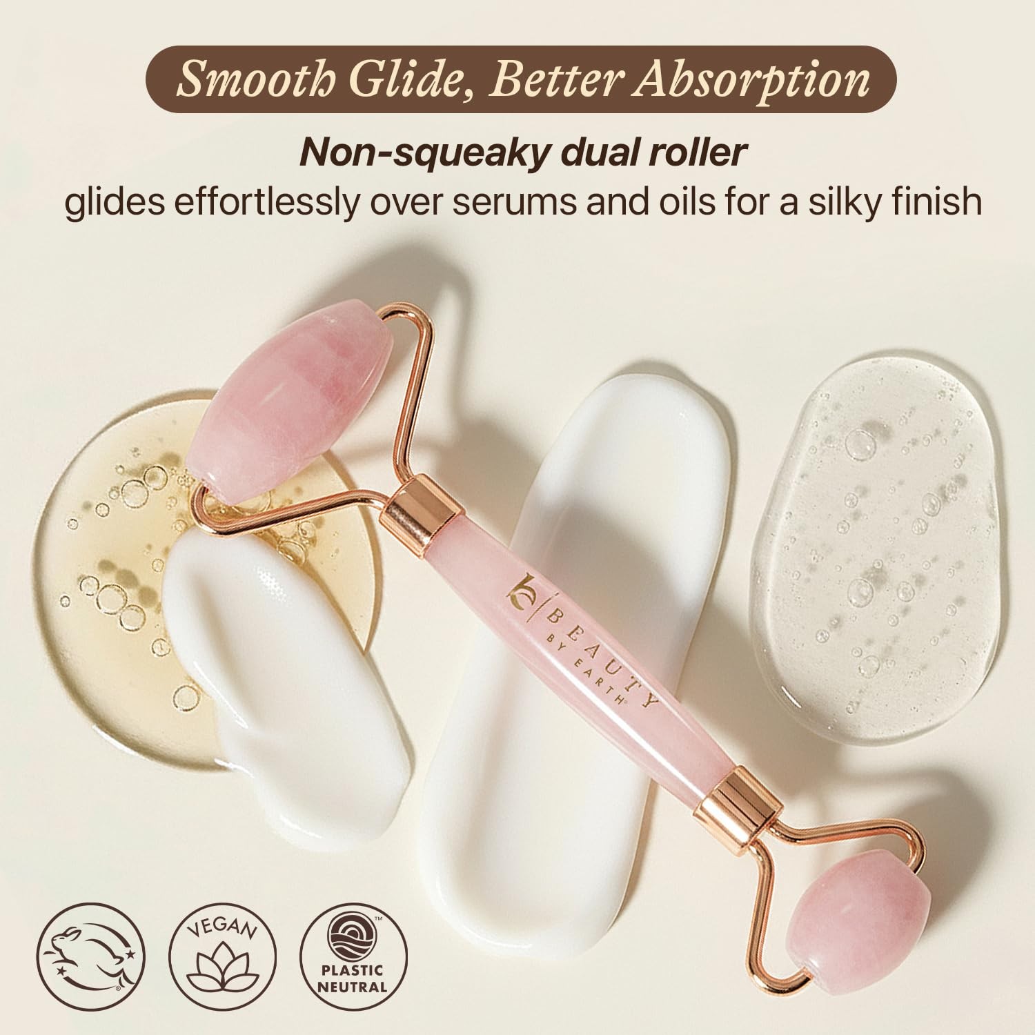 Rose Quartz Face Roller – Relaxation Gifts 1 Count (Pack of 1),