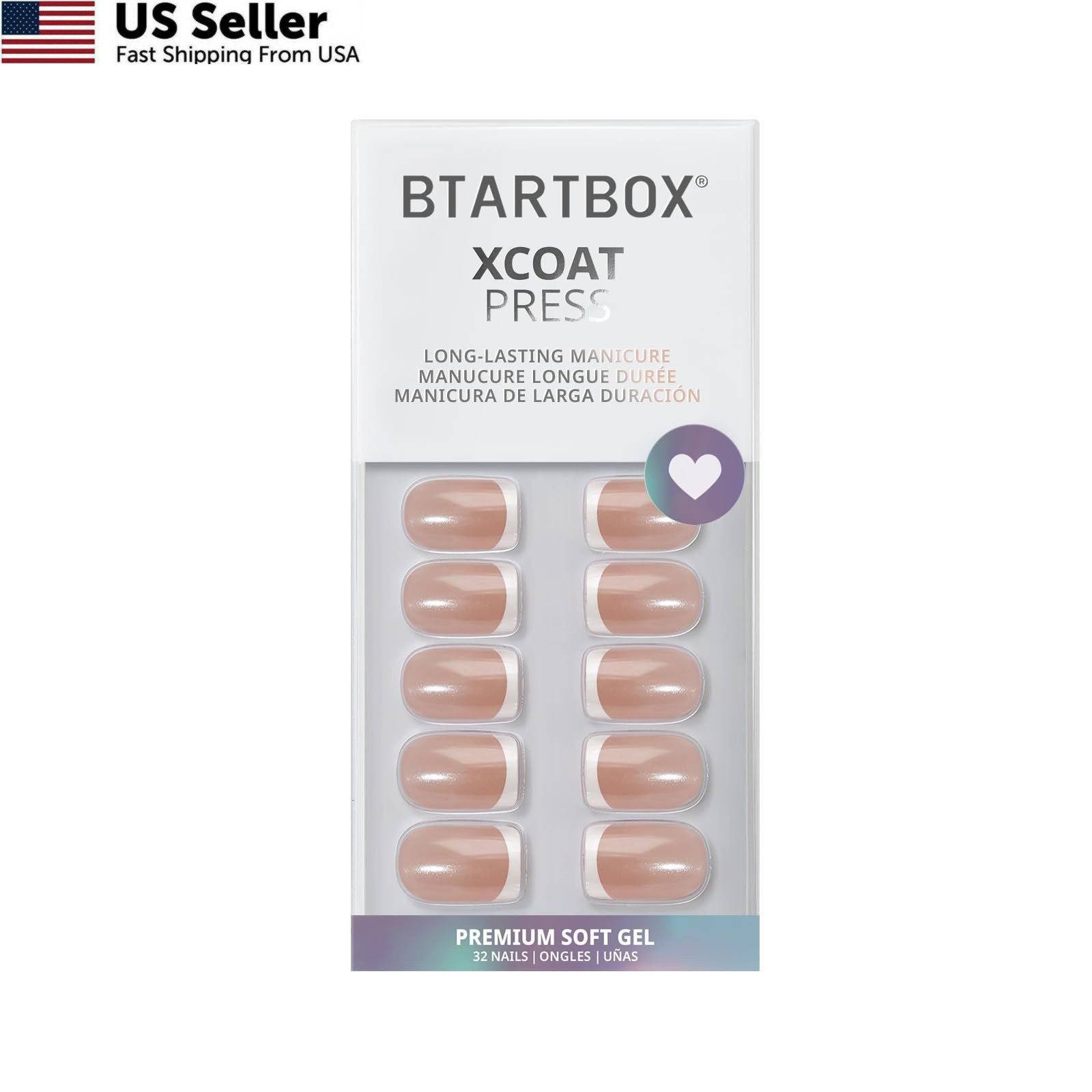 BTArtbox Press On Nails, Evening Attire, Short Extra Short, 13-Evening Attire