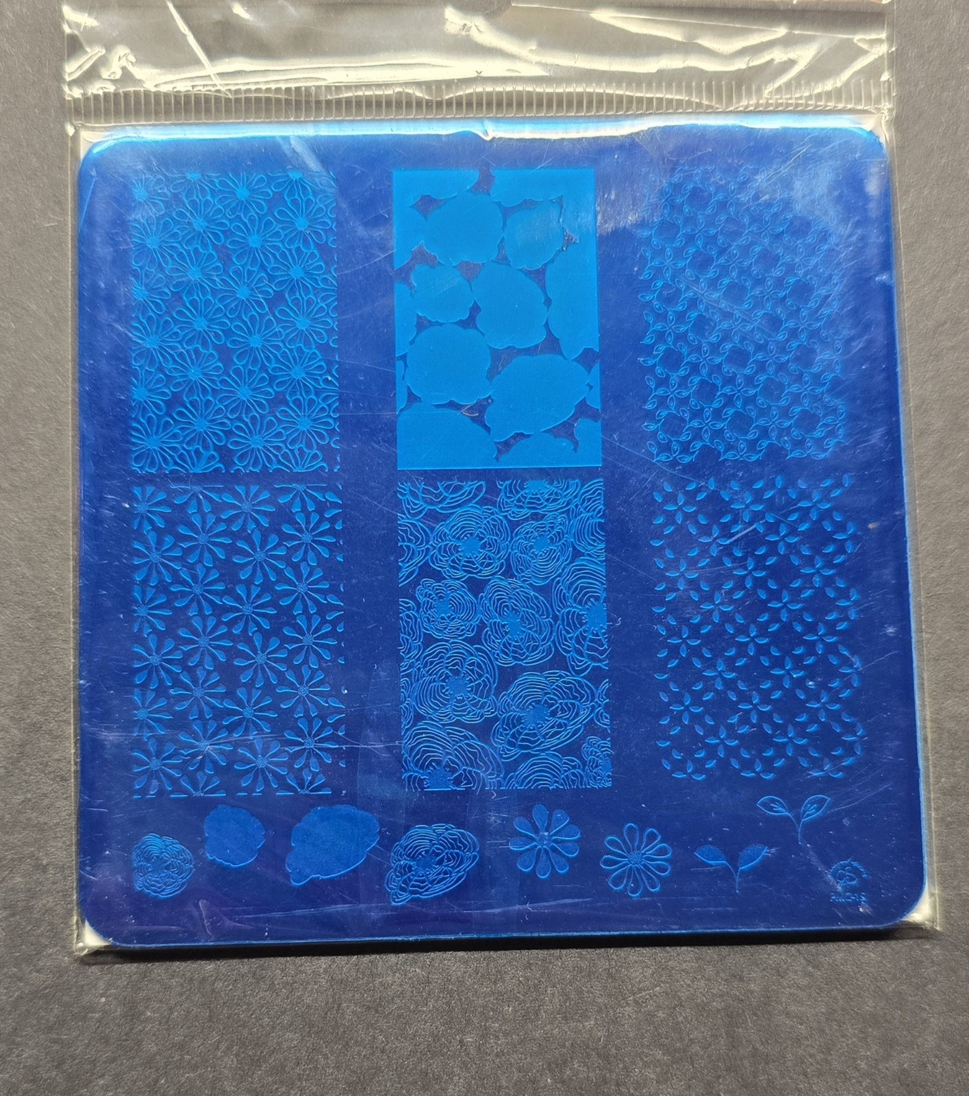 HTF Clear Jelly Stamper Nail Stamp Plate Of Month CJS-PMC15 Spring Floral Flower