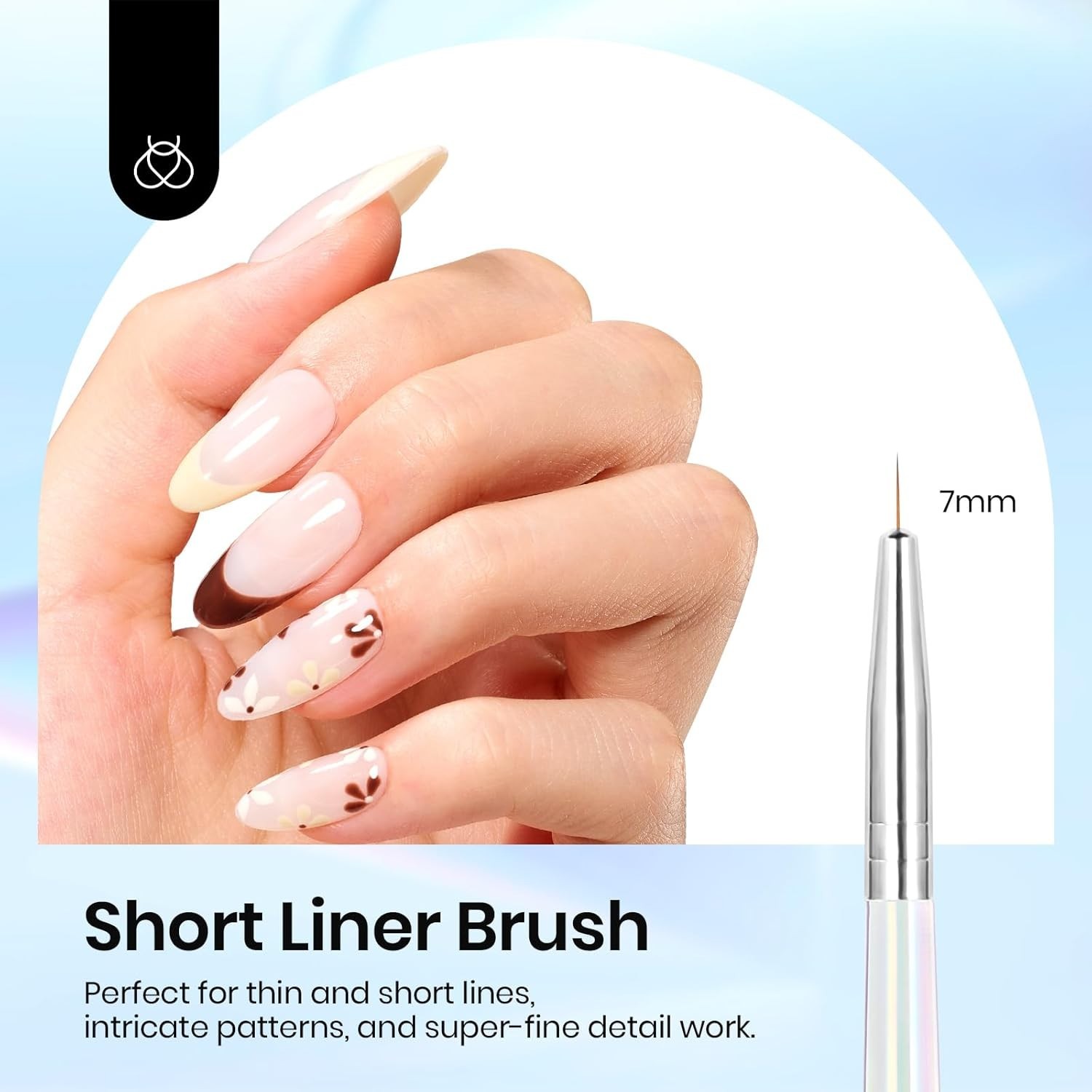 5 Size Professional Nail Art Brushes for Intricate Styling & Creative Designs