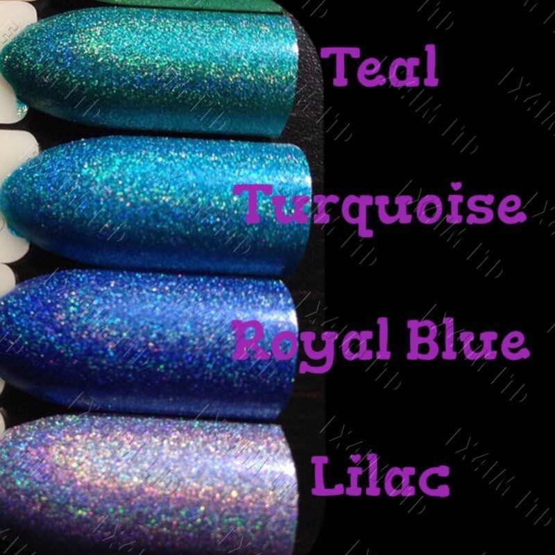 Turquoise Green Glitter Nail Powder Holographic Shimmer Chrome Sparkle Pigment