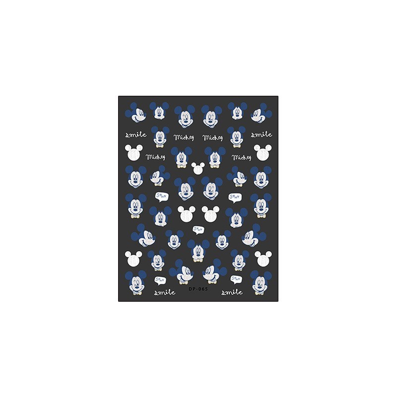 Blue Mickey Mouse Nail Stickers, Character Nail Decals (09)