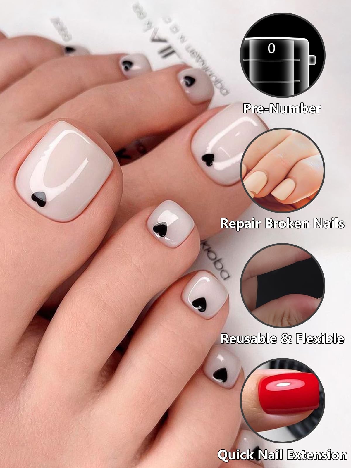 Poly Gel Toes Nail Forms