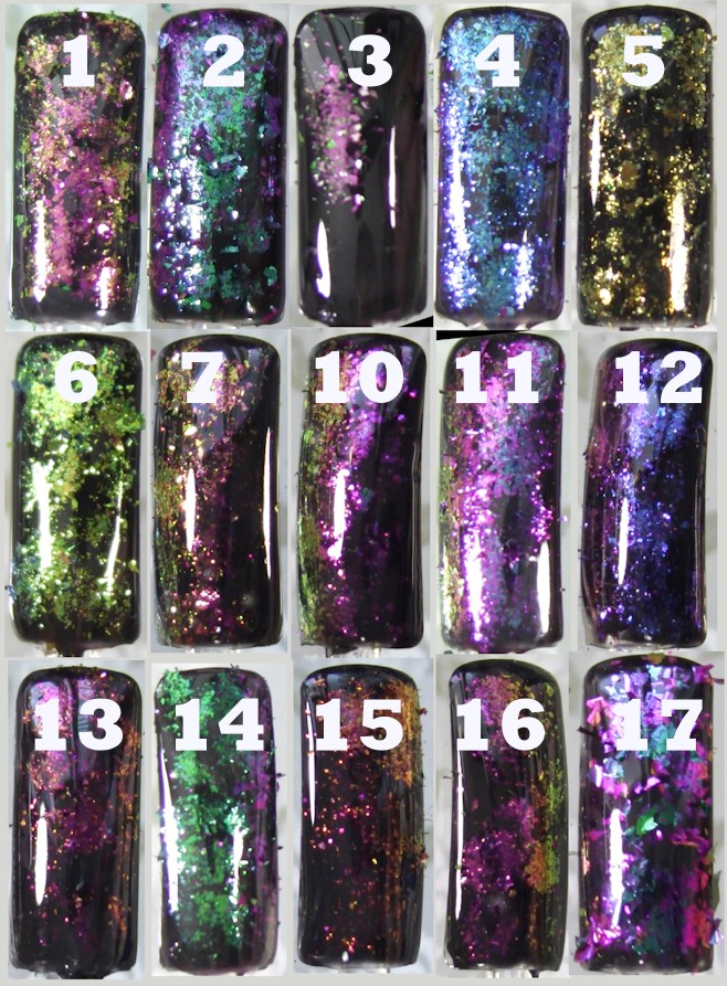 Duochrome Mirror Flakes Chameleon Multi Chrome Powder Nails art Galaxy Shifting