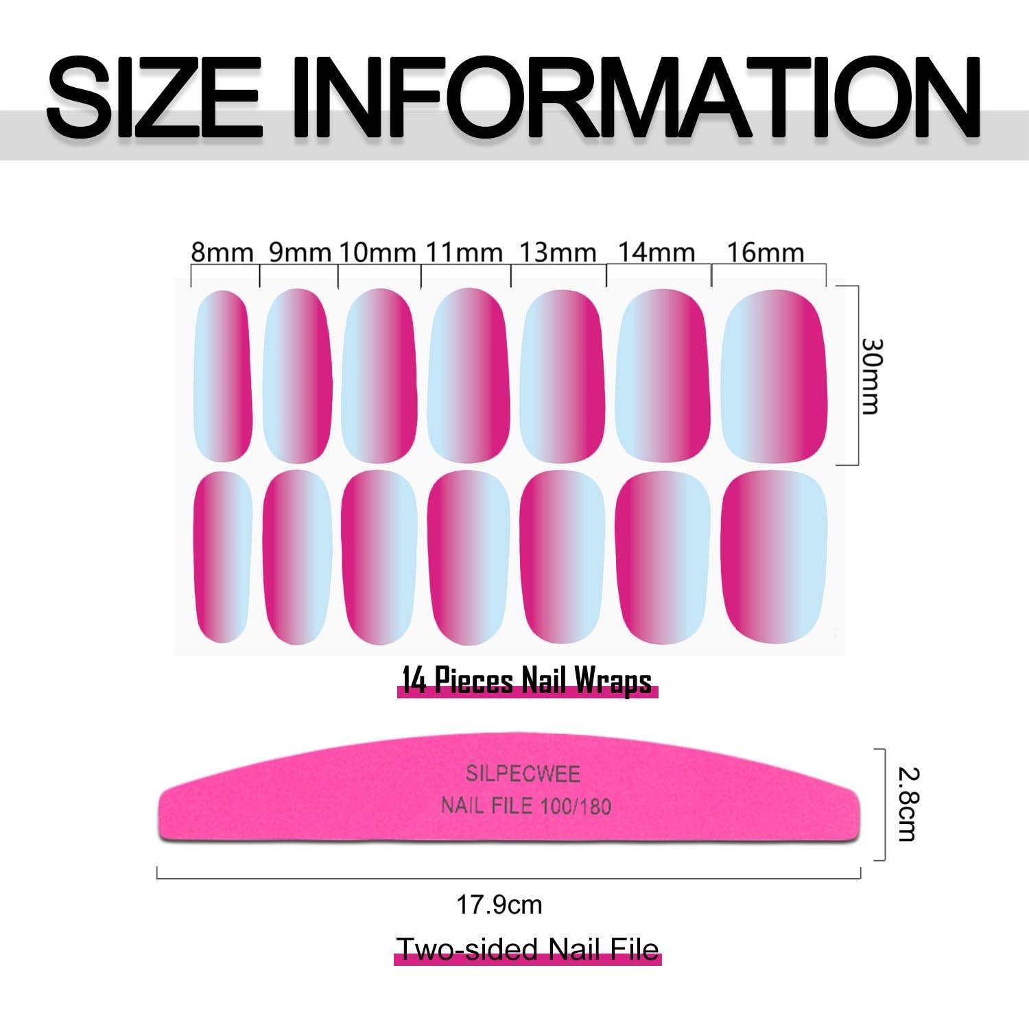 16 Sheets Fluorescence Nail Wraps for Women Self Adhesive Fluorescence Color