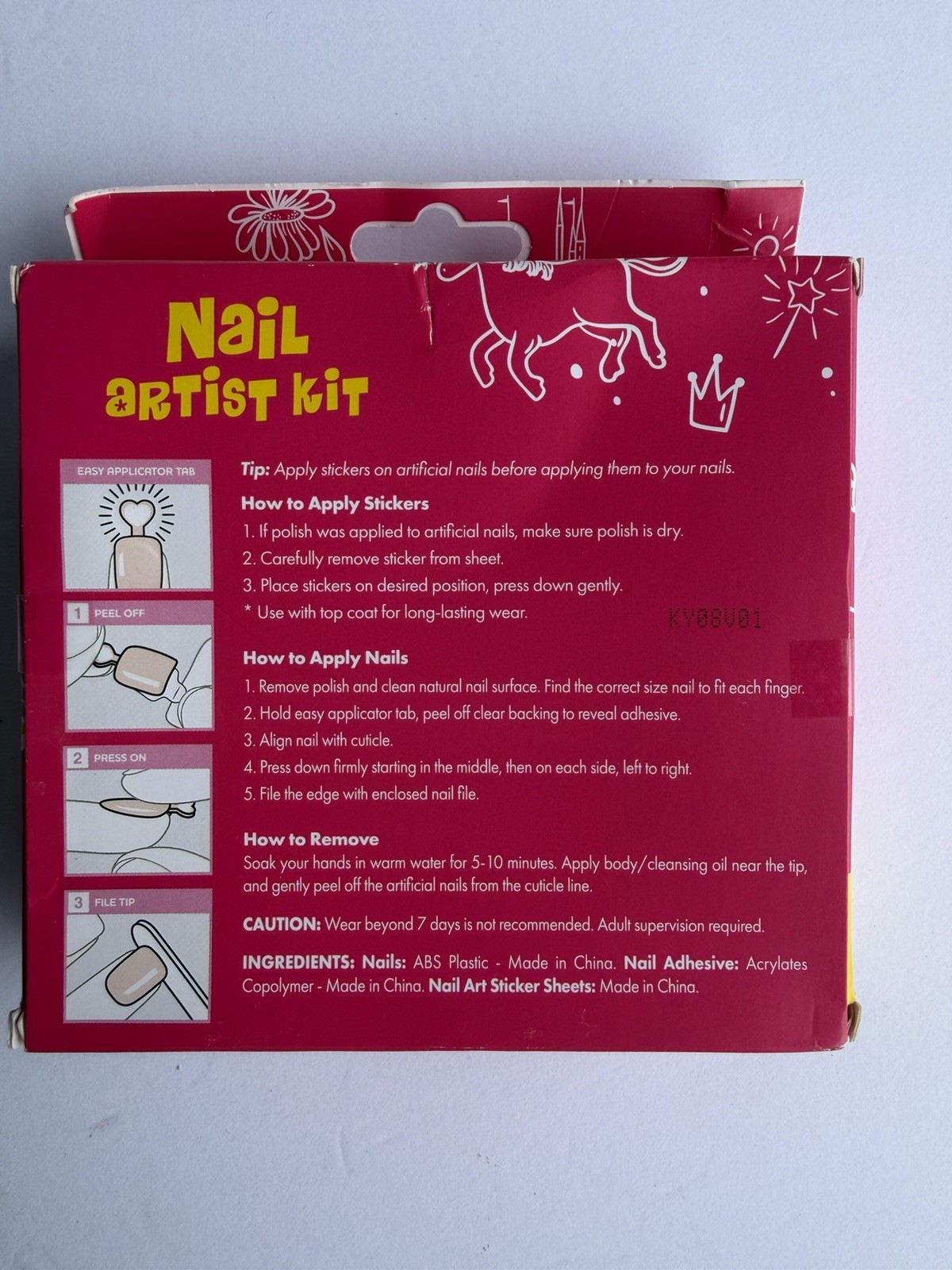 KISS-IMPRESS-MINI-PRESS-ON MANICURE-NAIL ARTIST KIT-KIDS-3D UNICORN ACCENTS-NIB!