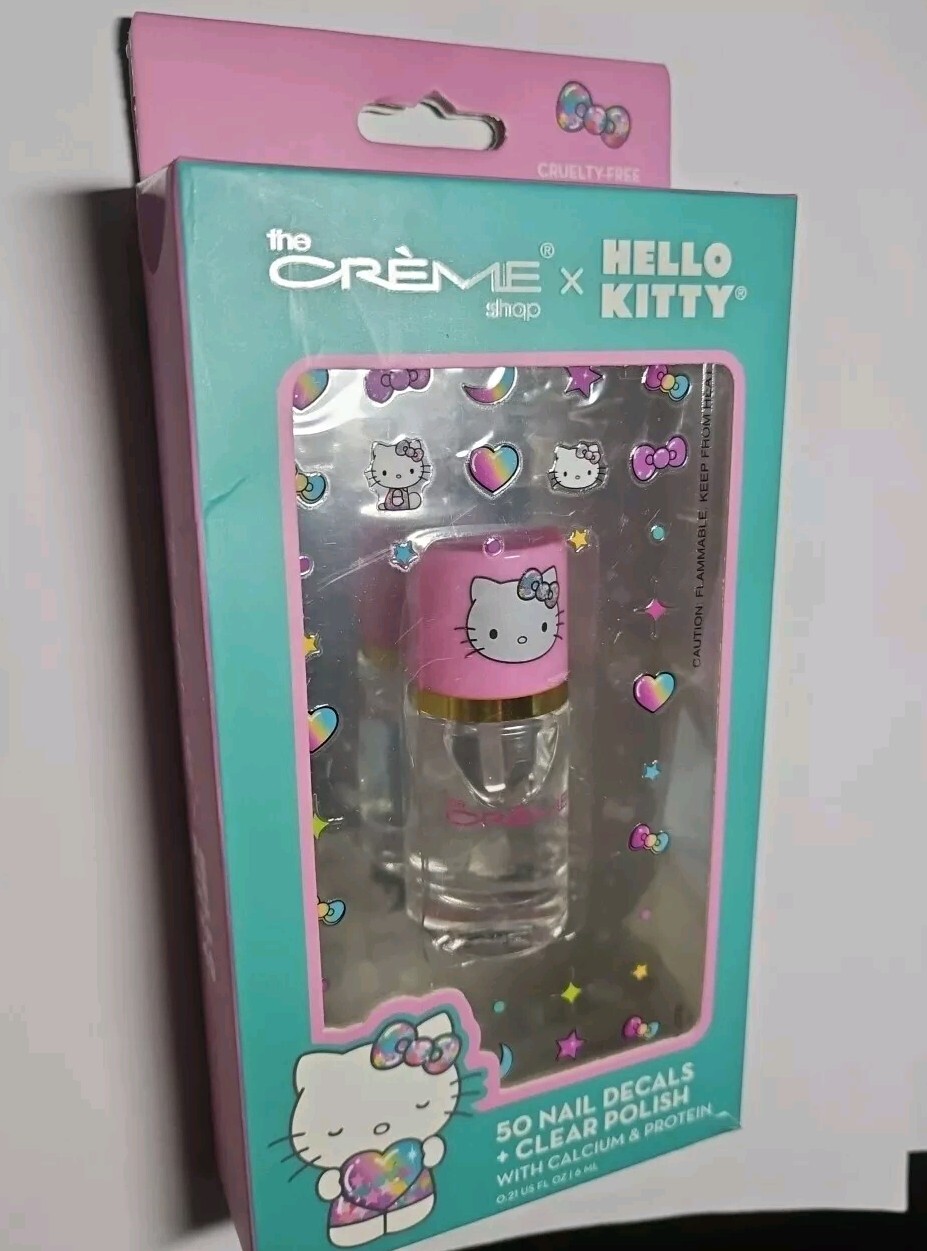 The Creme Shop X Hello Kitty Clear Polish With 50 Nail Decals