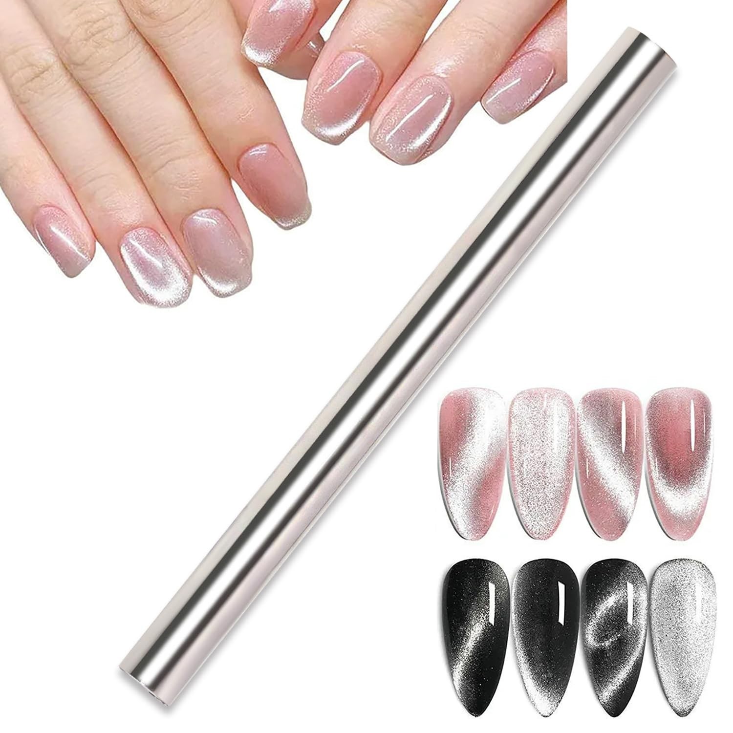 1 Piece Cat Eye Magnet for Nails Double-Ended Strong Nail Magnet Stick for Ca…