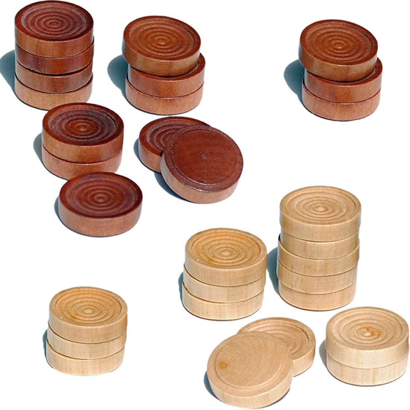 NiSotieb 2 in 1 Chess Pieces Wood 3.5 inches (L) x 1 inch (W) x 0.1 cm (H)