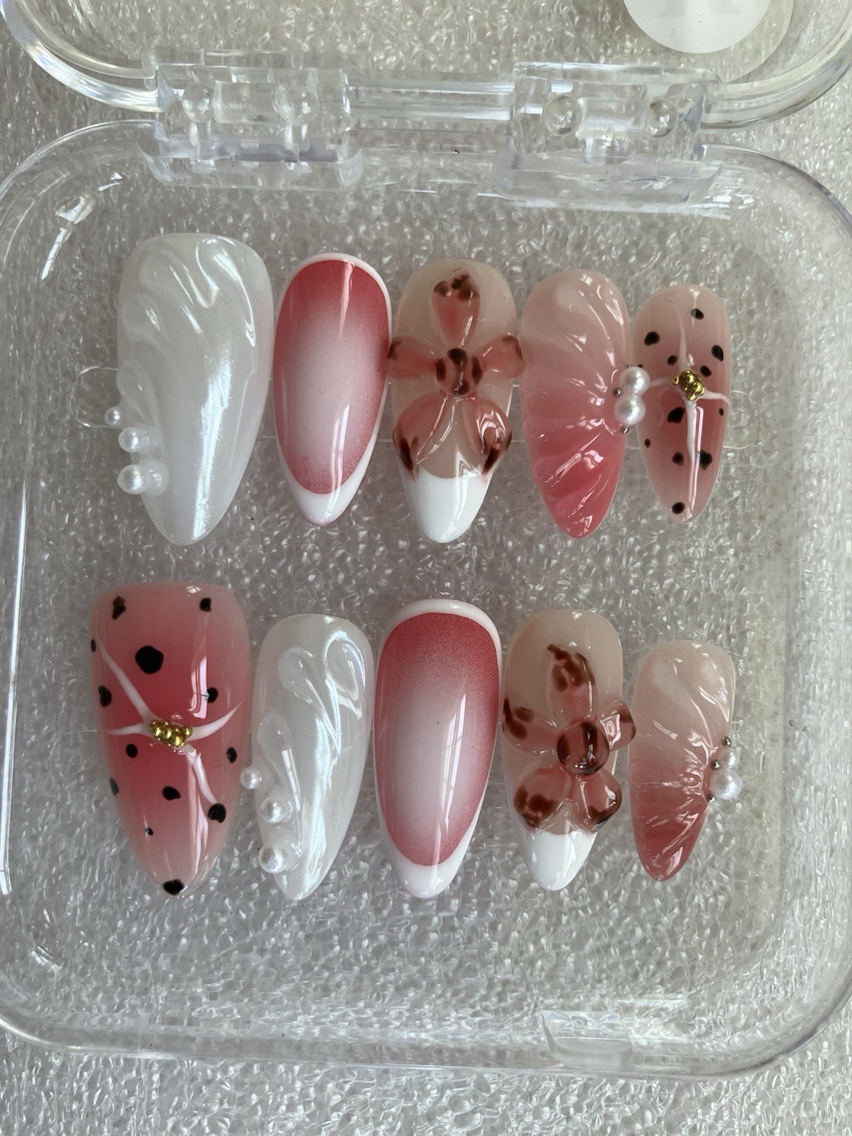 3D Nails Florals, Medium, New