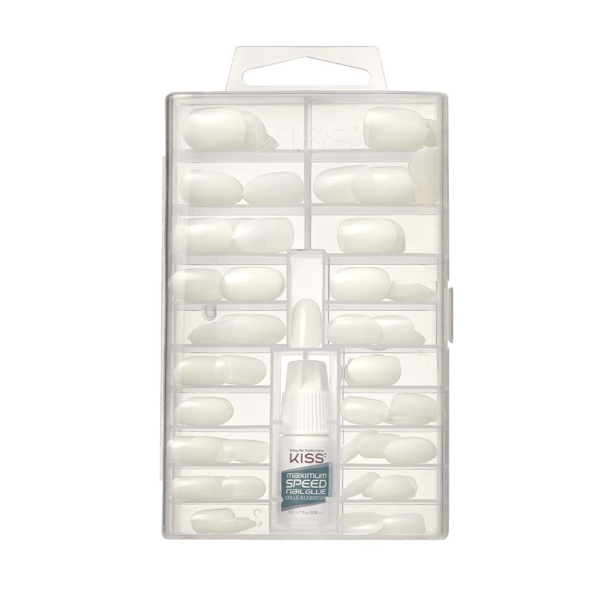Kiss Products 100 Full Cover Nails, Active Oval, 0.24 Pound Medium, NEW