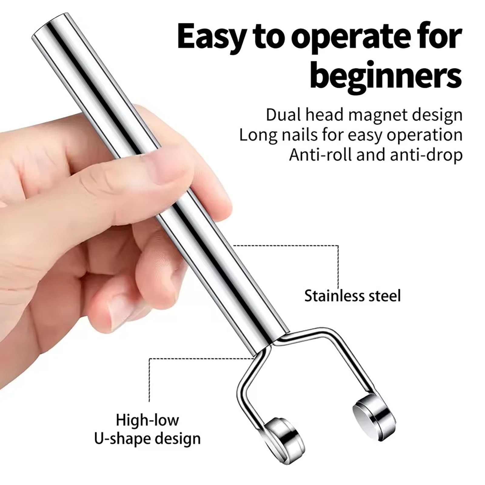 3-in-1 Cat Eye Nail Magnet Stick Double Head Gel Polish Tool