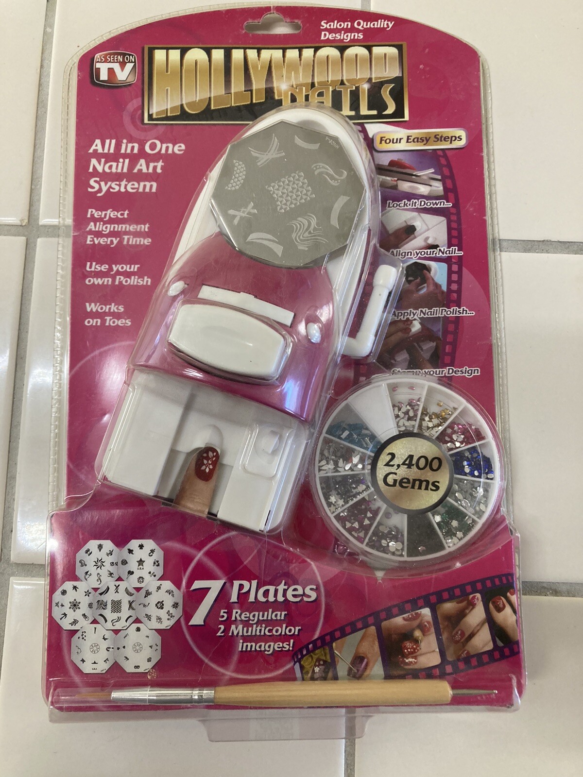 Sealed Inventel Hollywood Nails All In One Nail Art System Kit As Seen On TV